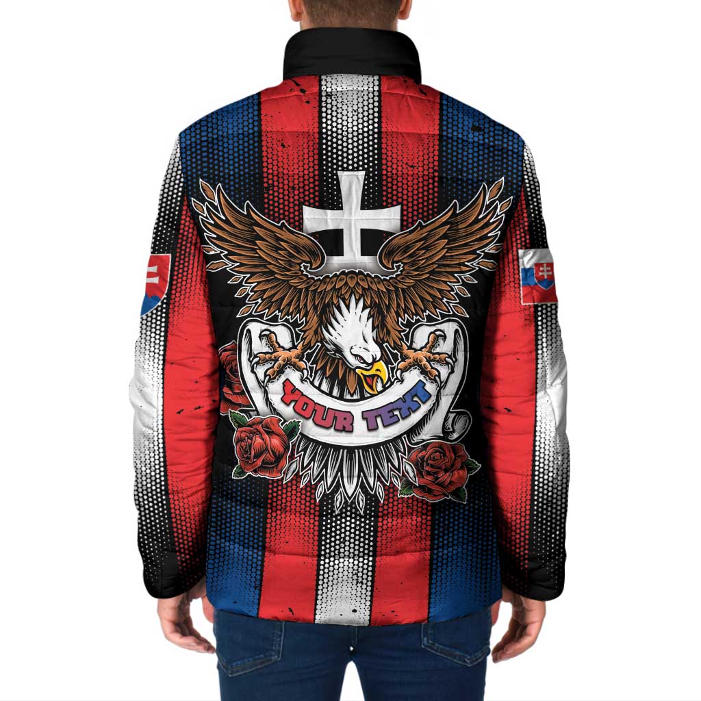 Personalized Slovakia Padded Jacket The Eagle Double Cross Symbol - Wonder Print Shop