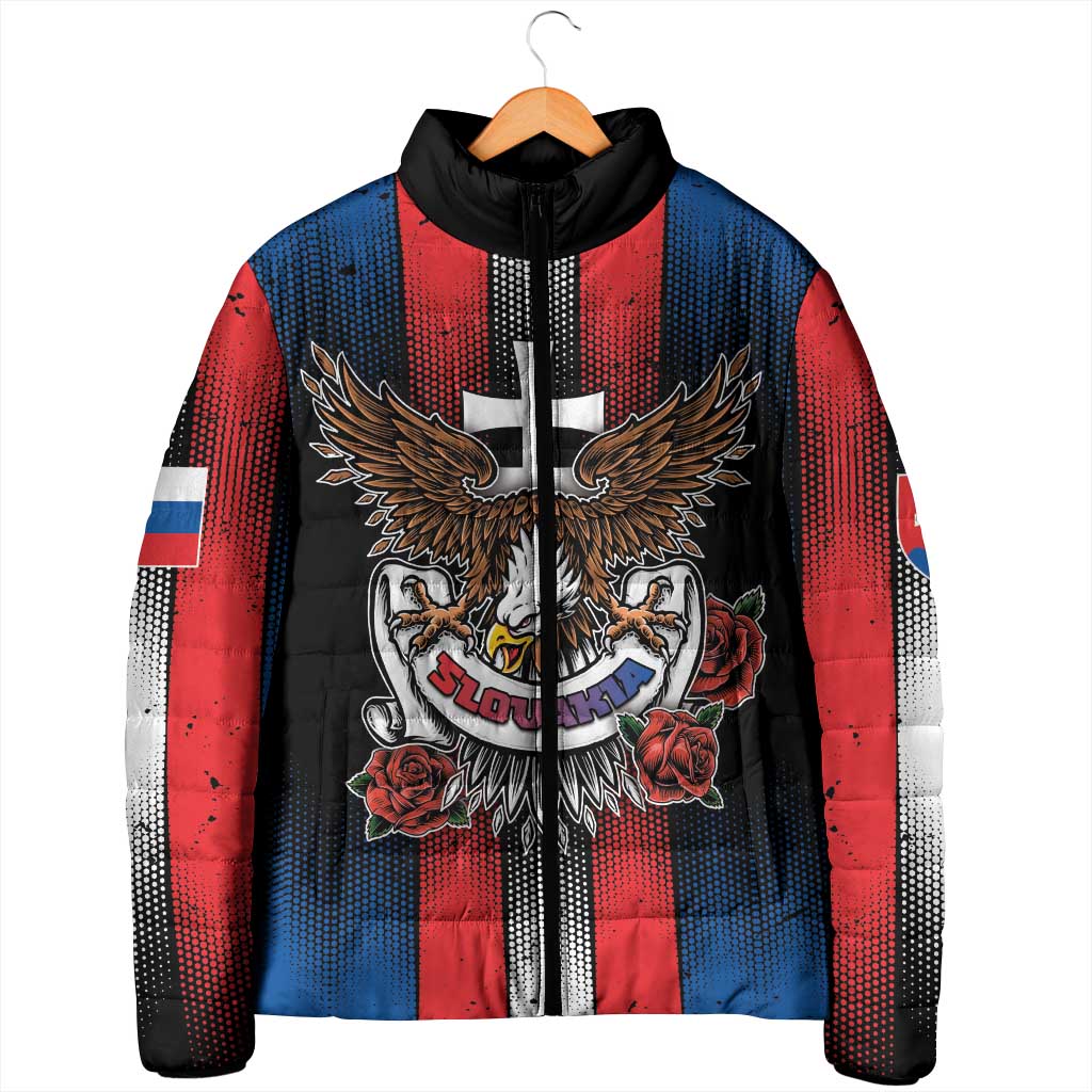 Personalized Slovakia Padded Jacket The Eagle Double Cross Symbol - Wonder Print Shop