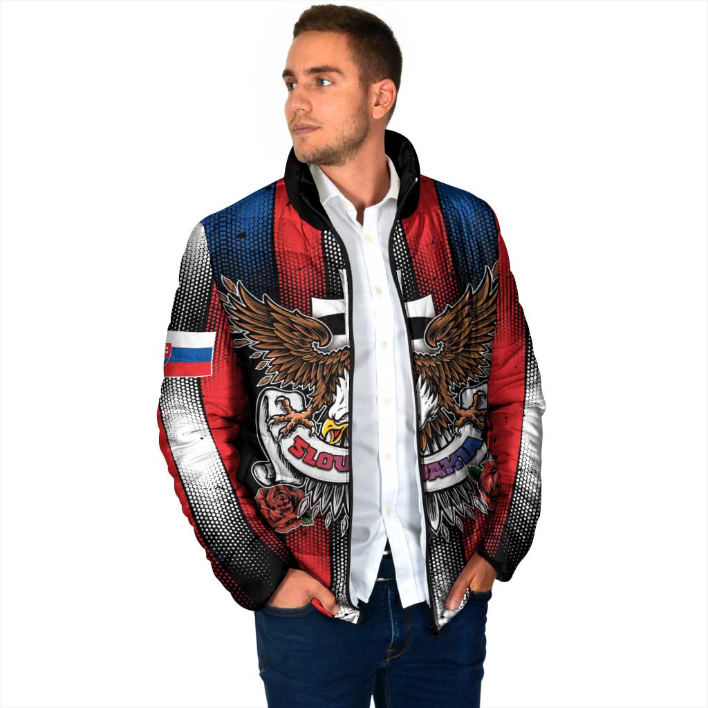 Personalized Slovakia Padded Jacket The Eagle Double Cross Symbol - Wonder Print Shop