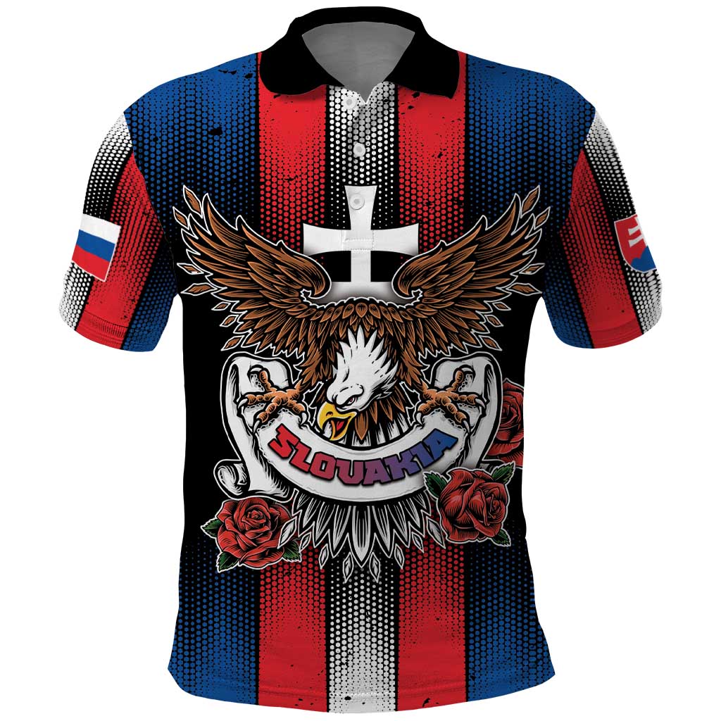 Personalized Slovakia Polo Shirt The Eagle Double Cross Symbol - Wonder Print Shop