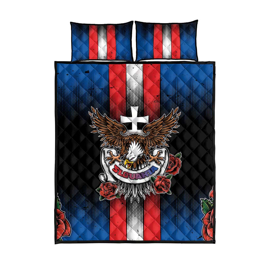 Slovakia Quilt Bed Set The Eagle Double Cross Symbol - Wonder Print Shop