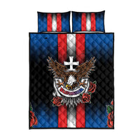 Slovakia Quilt Bed Set The Eagle Double Cross Symbol - Wonder Print Shop