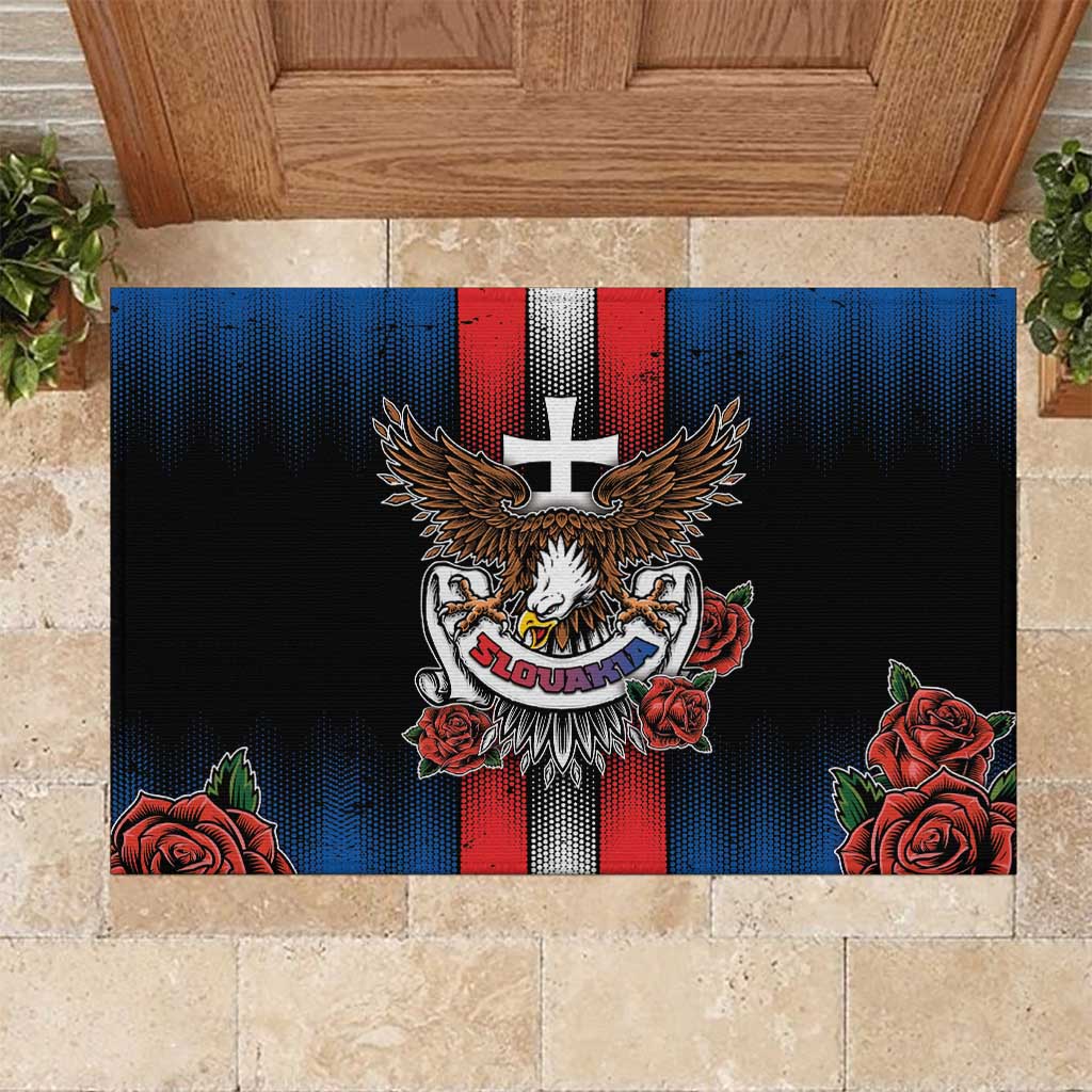 Slovakia Rubber Doormat The Eagle Double Cross Symbol - Wonder Print Shop