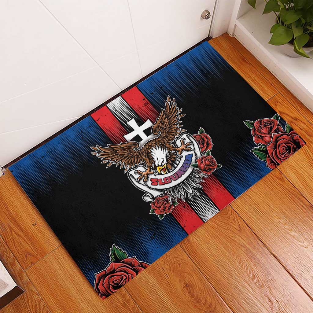 Slovakia Rubber Doormat The Eagle Double Cross Symbol - Wonder Print Shop