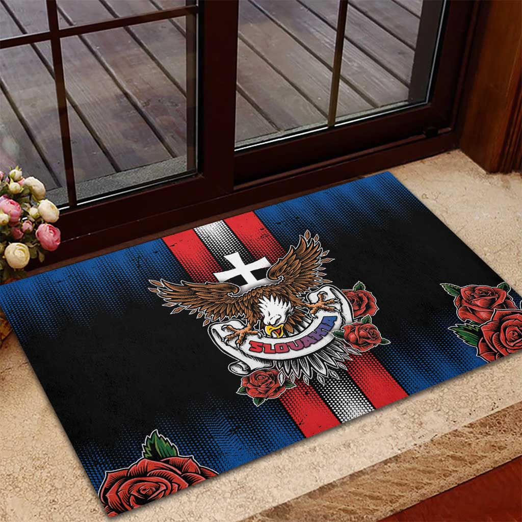 Slovakia Rubber Doormat The Eagle Double Cross Symbol - Wonder Print Shop