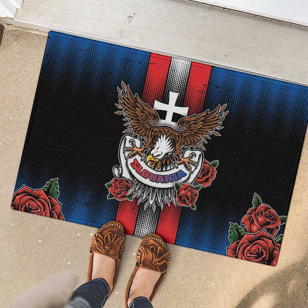 Slovakia Rubber Doormat The Eagle Double Cross Symbol - Wonder Print Shop