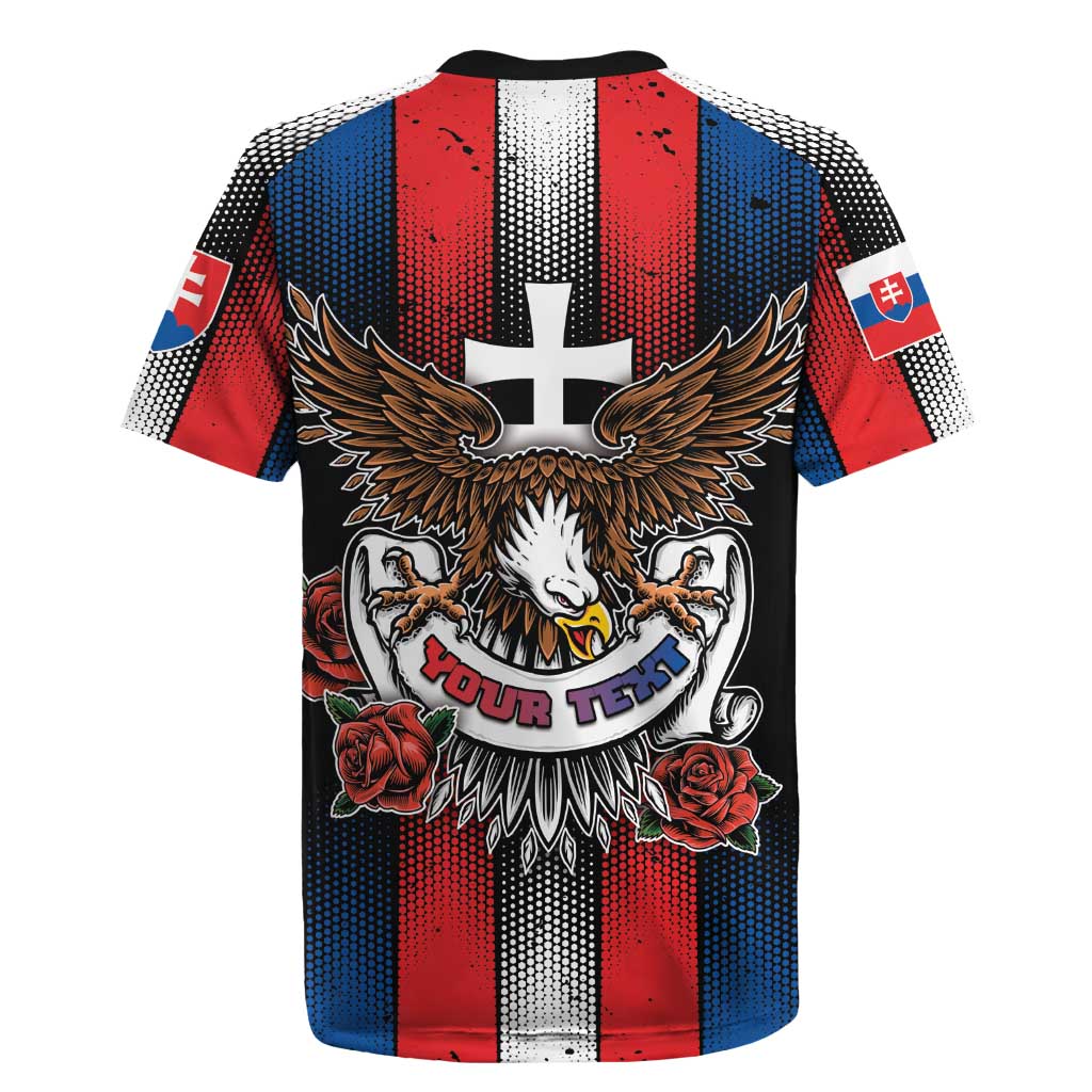 Personalized Slovakia Rugby Jersey The Eagle Double Cross Symbol - Wonder Print Shop