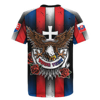Personalized Slovakia Rugby Jersey The Eagle Double Cross Symbol - Wonder Print Shop