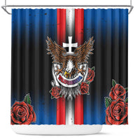 Slovakia Shower Curtain The Eagle Double Cross Symbol - Wonder Print Shop