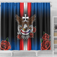Slovakia Shower Curtain The Eagle Double Cross Symbol - Wonder Print Shop