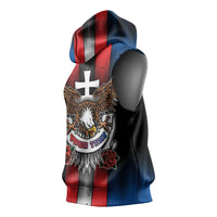 Personalized Slovakia Sleeveless Hoodie The Eagle Double Cross Symbol - Wonder Print Shop
