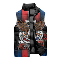 Personalized Slovakia Sleeveless Puffer Jacket The Eagle Double Cross Symbol - Wonder Print Shop