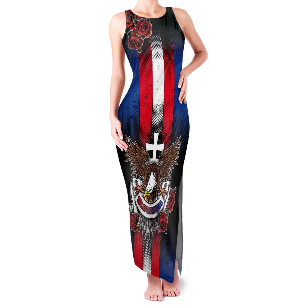 Personalized Slovakia Tank Maxi Dress The Eagle Double Cross Symbol - Wonder Print Shop