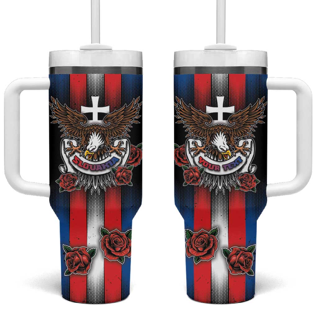 Personalized Slovakia Tumbler With Handle The Eagle Double Cross Symbol - Wonder Print Shop