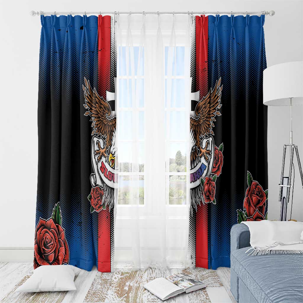 Slovakia Window Curtain The Eagle Double Cross Symbol - Wonder Print Shop
