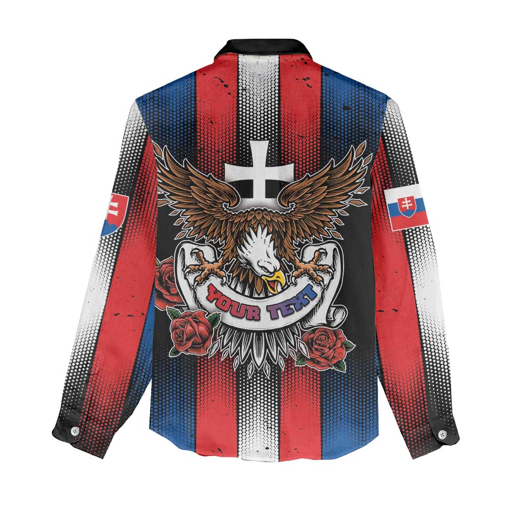 Personalized Slovakia Women Casual Shirt The Eagle Double Cross Symbol - Wonder Print Shop
