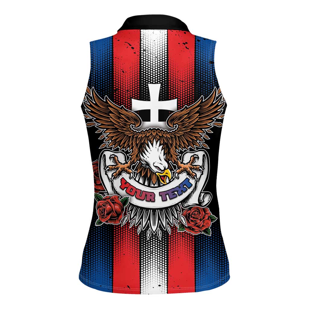 Personalized Slovakia Women Sleeveless Polo Shirt The Eagle Double Cross Symbol - Wonder Print Shop