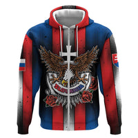 Personalized Slovakia Zip Hoodie The Eagle Double Cross Symbol - Wonder Print Shop