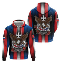 Personalized Slovakia Zip Hoodie The Eagle Double Cross Symbol - Wonder Print Shop