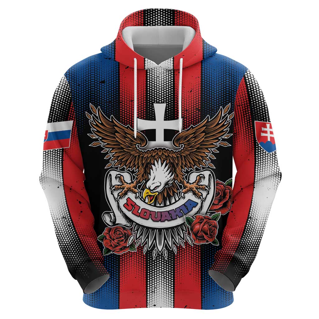 Personalized Slovakia Zip Hoodie The Eagle Double Cross Symbol - Wonder Print Shop