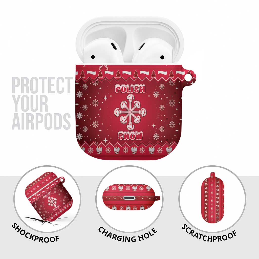 Poland Christmas AirPods Case Pierogi Polish Snow - Wonder Print Shop