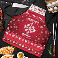 Poland Christmas Apron Pierogi Polish Snow - Wonder Print Shop