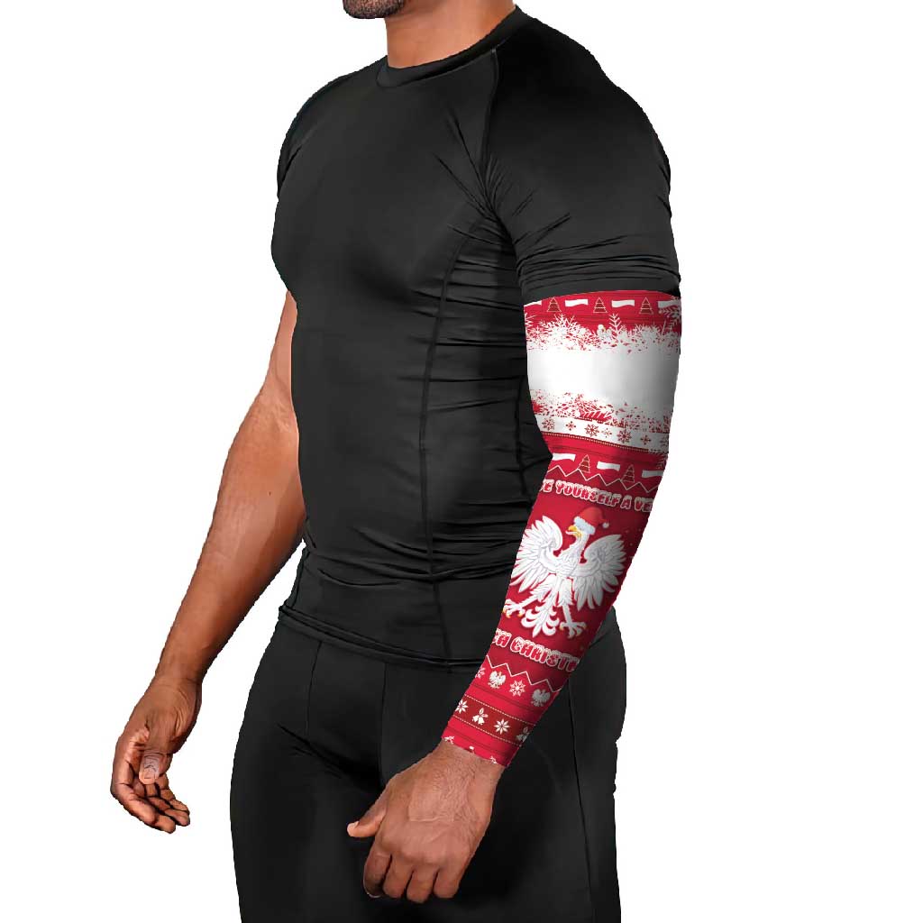 Poland Christmas Arm Sleeves Pierogi Polish Snow - Wonder Print Shop