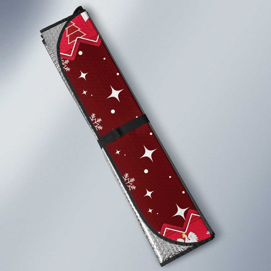 Poland Christmas Auto Sun Shade Pierogi Polish Snow - Wonder Print Shop