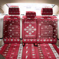 Poland Christmas Back Car Seat Cover Pierogi Polish Snow - Wonder Print Shop