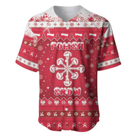 Poland Christmas Baseball Jersey Pierogi Polish Snow - Wonder Print Shop