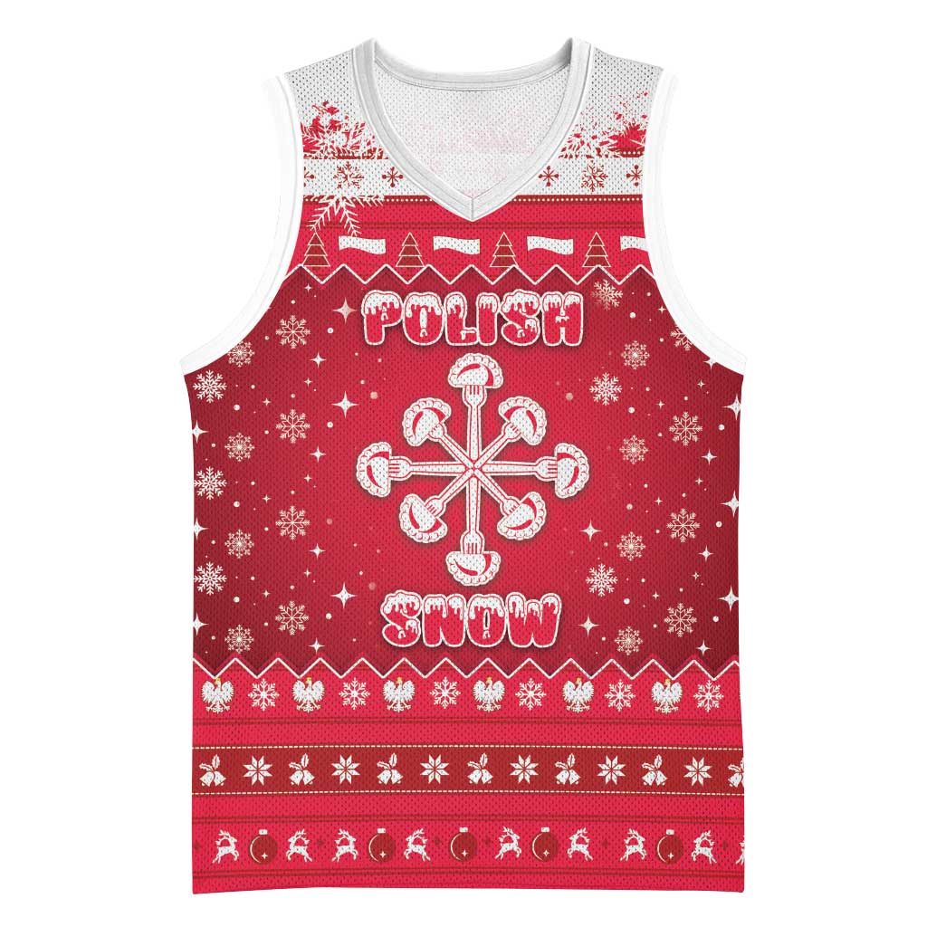 Poland Christmas Basketball Jersey Pierogi Polish Snow - Wonder Print Shop
