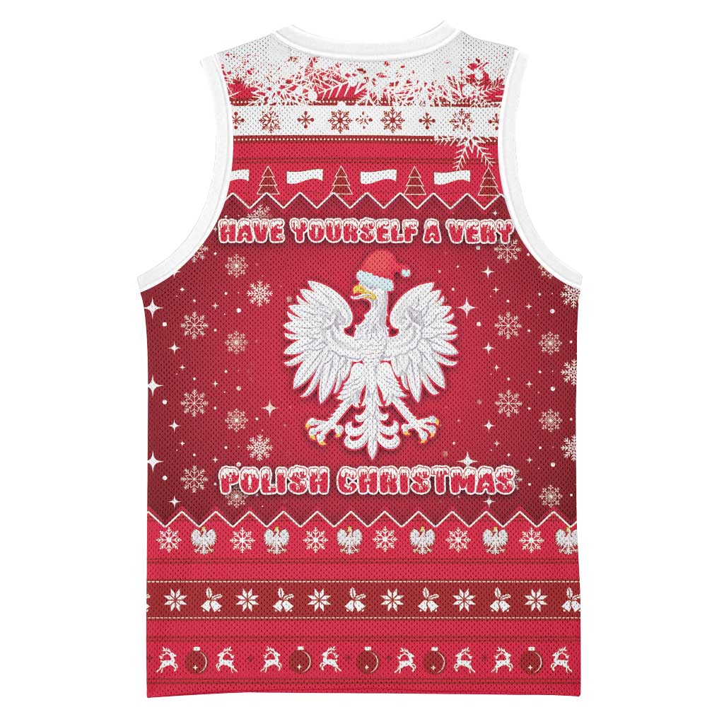 Poland Christmas Basketball Jersey Pierogi Polish Snow - Wonder Print Shop