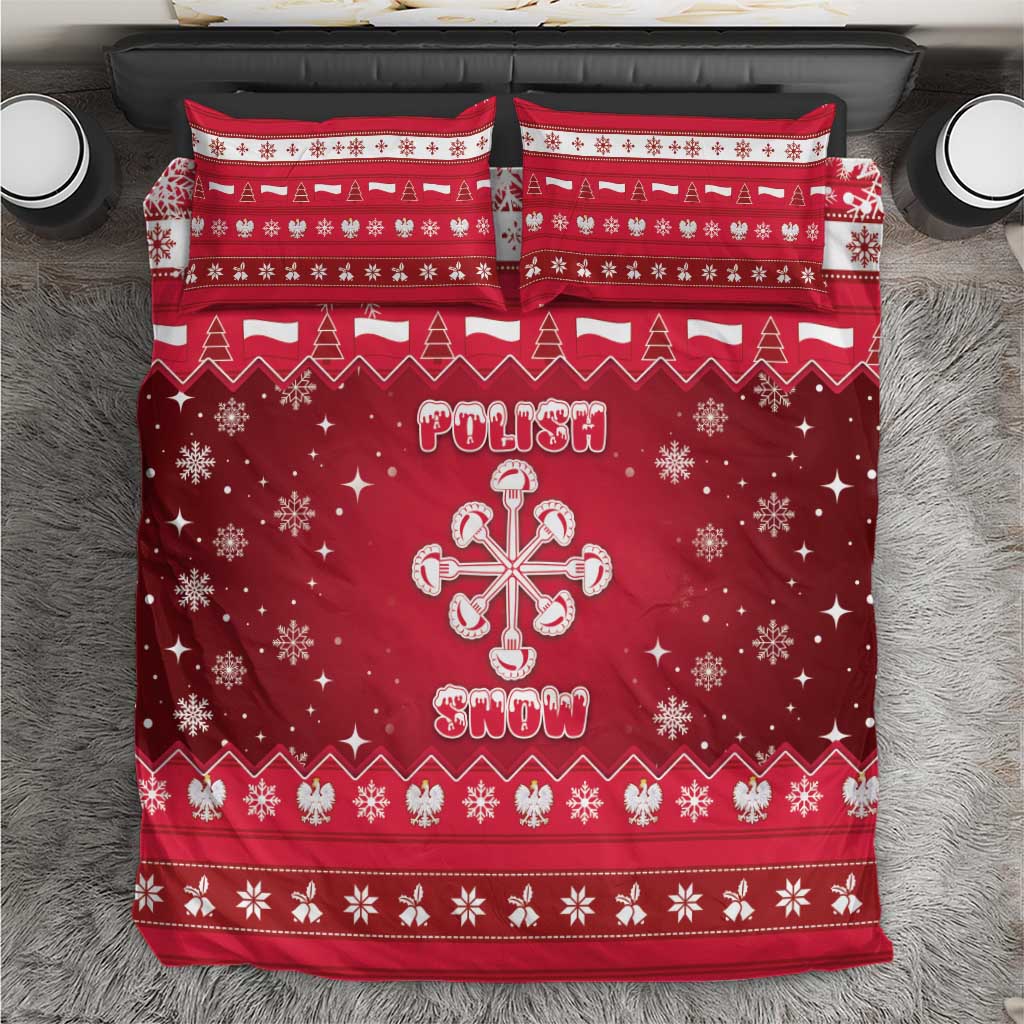 Poland Christmas Bedding Set Pierogi Polish Snow - Wonder Print Shop