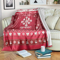 Poland Christmas Blanket Pierogi Polish Snow - Wonder Print Shop