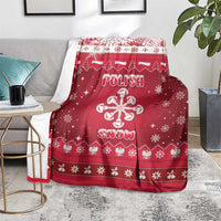 Poland Christmas Blanket Pierogi Polish Snow - Wonder Print Shop