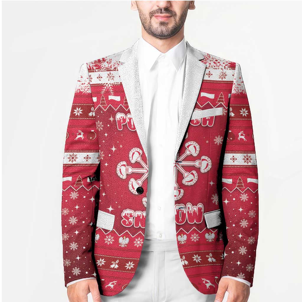 Poland Christmas Blazer Pierogi Polish Snow - Wonder Print Shop