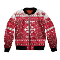 Poland Christmas Bomber Jacket Pierogi Polish Snow - Wonder Print Shop
