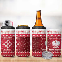 Poland Christmas 4 in 1 Can Cooler Tumbler Pierogi Polish Snow - Wonder Print Shop