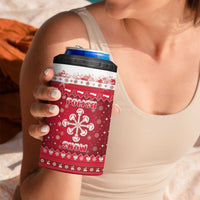 Poland Christmas 4 in 1 Can Cooler Tumbler Pierogi Polish Snow - Wonder Print Shop