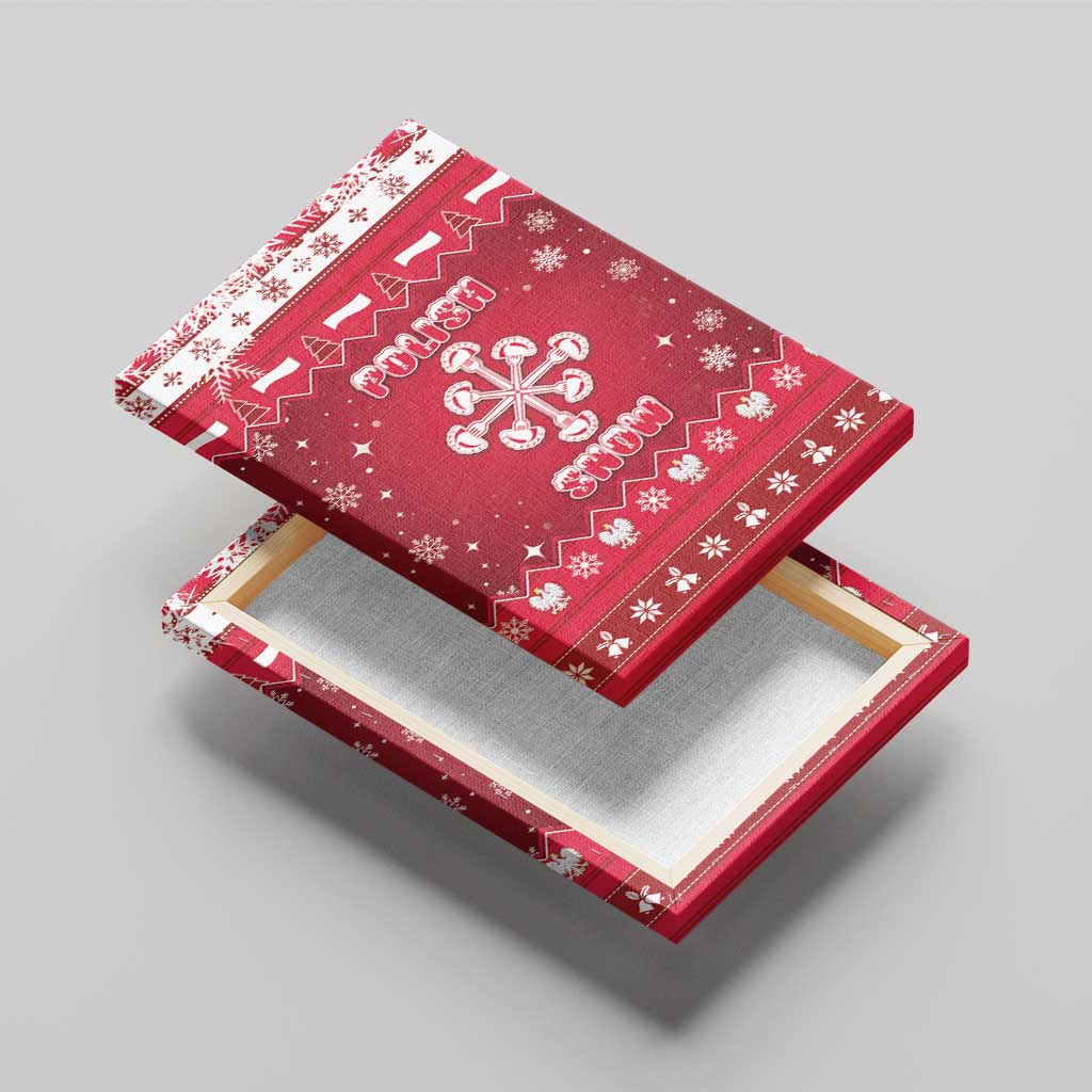 Poland Christmas Canvas Wall Art Pierogi Polish Snow - Wonder Print Shop