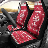 Poland Christmas Car Seat Cover Pierogi Polish Snow - Wonder Print Shop