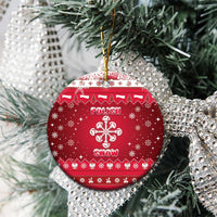 Poland Christmas Ceramic Ornament Pierogi Polish Snow - Wonder Print Shop