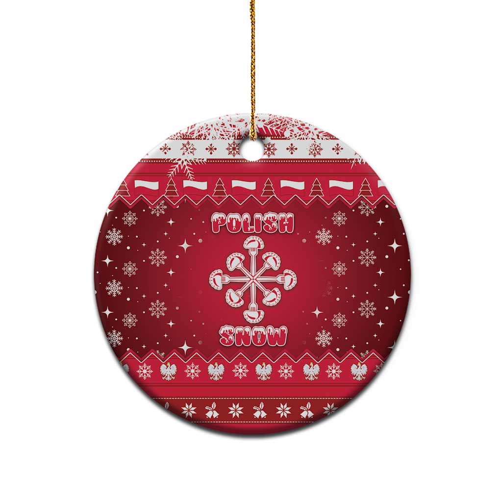 Poland Christmas Ceramic Ornament Pierogi Polish Snow - Wonder Print Shop