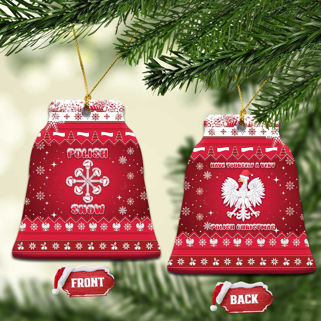 Poland Christmas Ceramic Ornament Pierogi Polish Snow - Wonder Print Shop