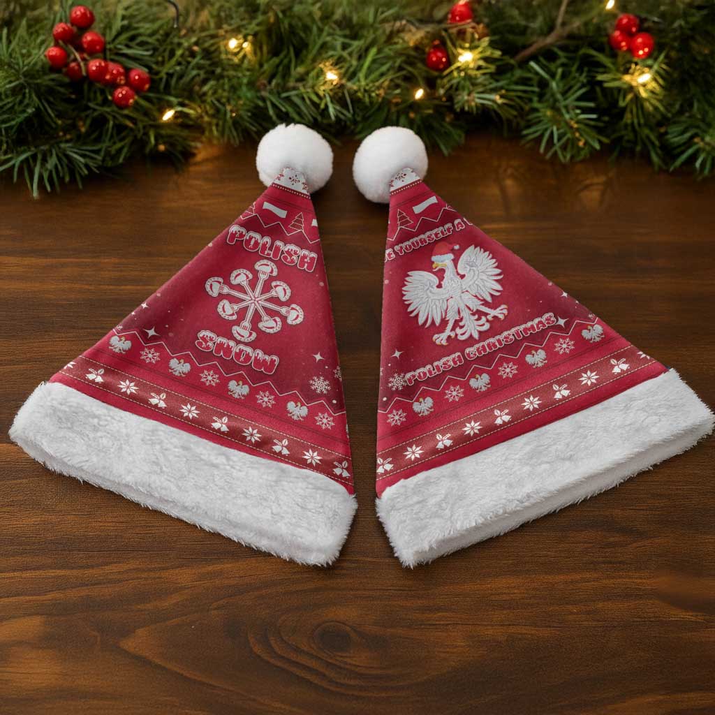 Poland Christmas Santa Hat Pierogi Polish Snow - Wonder Print Shop