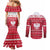 Poland Christmas Couples Matching Mermaid Dress and Long Sleeve Button Shirt Pierogi Polish Snow - Wonder Print Shop