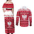 Poland Christmas Couples Matching Off Shoulder Maxi Dress and Long Sleeve Button Shirt Pierogi Polish Snow - Wonder Print Shop
