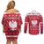 Poland Christmas Couples Matching Off Shoulder Short Dress and Long Sleeve Button Shirt Pierogi Polish Snow - Wonder Print Shop