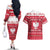Poland Christmas Couples Matching Off The Shoulder Long Sleeve Dress and Hawaiian Shirt Pierogi Polish Snow - Wonder Print Shop