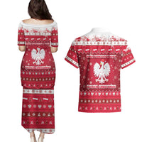 Poland Christmas Couples Matching Puletasi and Hawaiian Shirt Pierogi Polish Snow - Wonder Print Shop